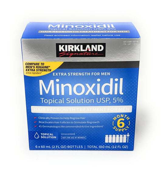 Minoxidil 5% Extra Strength 6 Pack (2 oz Bottles)