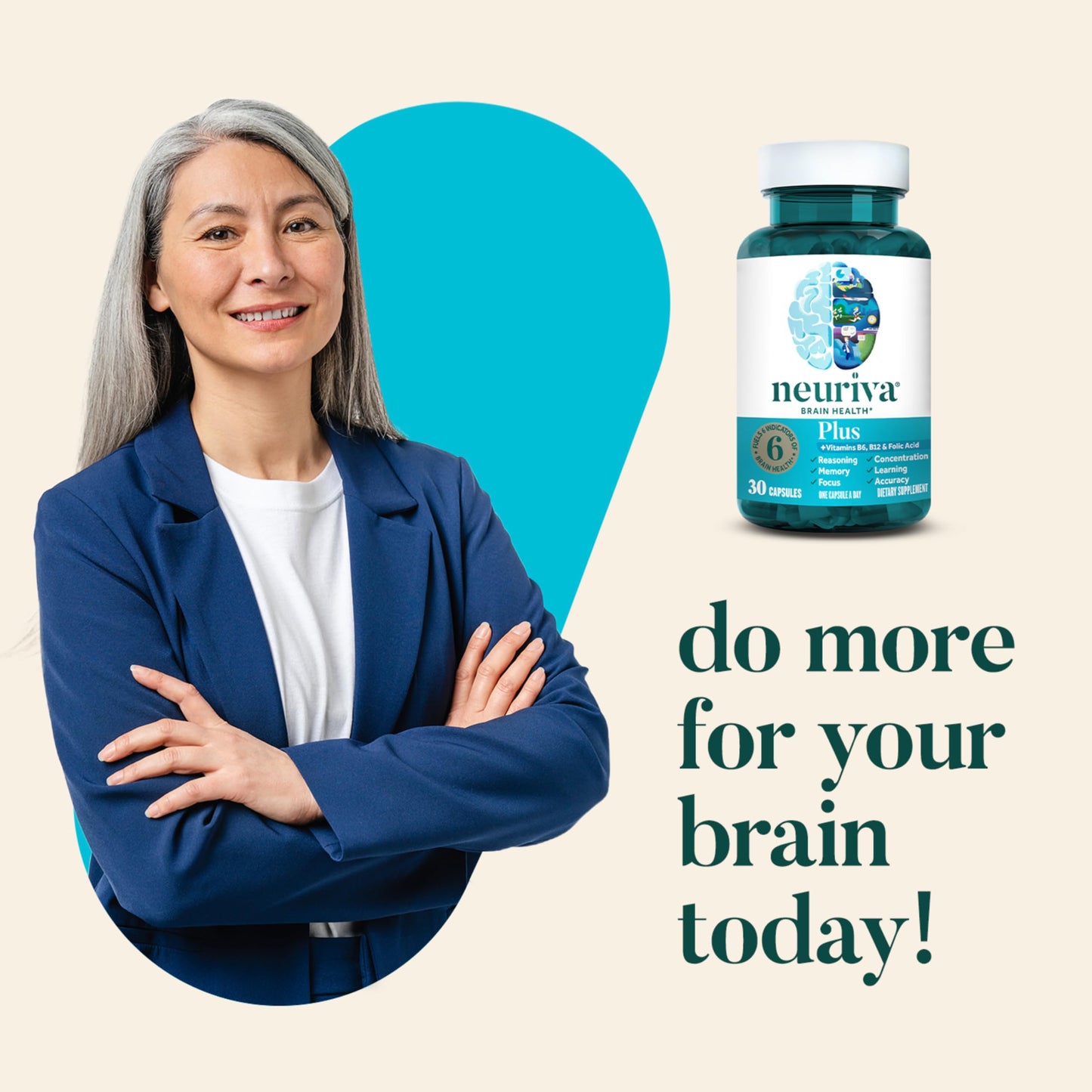 NEURIVA Plus Brain Supplement 30 Capsules